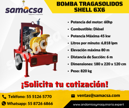 Bomba Traga solidos Shell 6x6 de alta gama