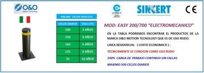 BOLARDO AUTOMATICO ELECTROMECANICO  INGENIERIA ITALIANA