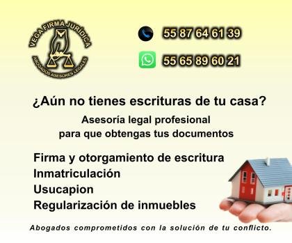 REGULARIZACIÓN DE INMUEBLES ASESORÍA LEGAL 55 87 64 61 39